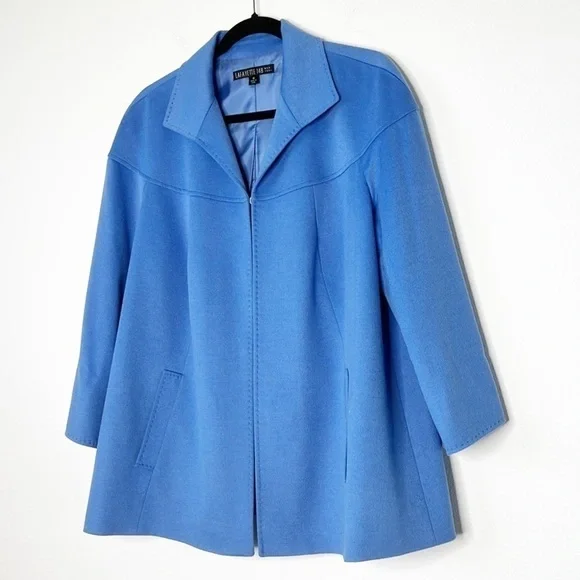 Lafayette 148 New York Woman WOOL Open Front Jacket ITALY Size 16 - Picture 5 of 14